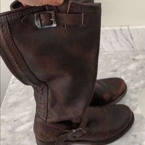 Frye Distressed Leather Riding Boot